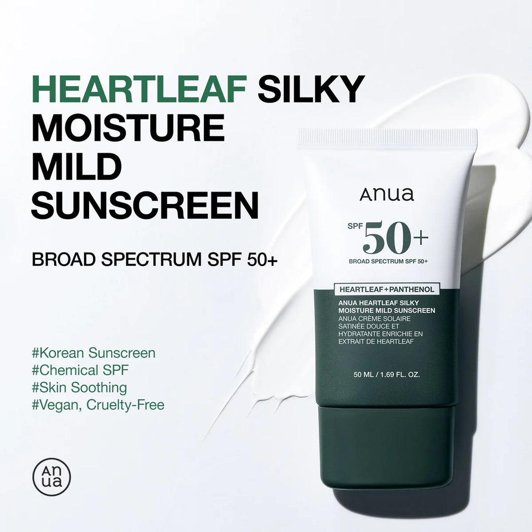 Anua Heartleaf Silky Moisture Sun Cream SPF 50+ PA++++