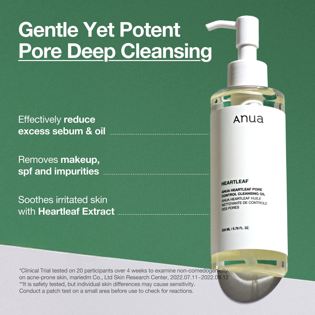Anua Heartleaf Pore Control Cleansing Oil.